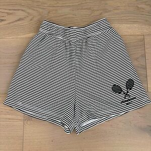 ELL and EMM Black and Cream Striped Shirts, Size S/M